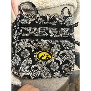 Vera Bradley University Iowa Hawkeyes Triple Zip Cross Body Bag